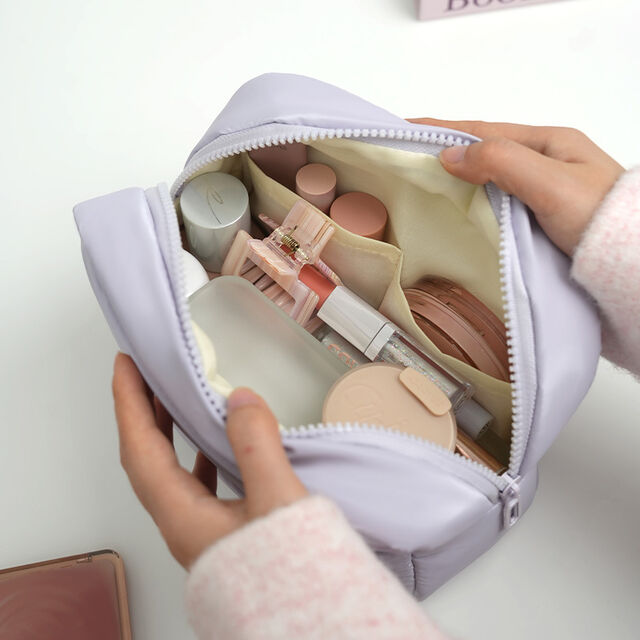 Bolsa de Almacenamiento Portátil, Neceser de Maquillaje de Mano, Bolsa de Viaje de Gran Capacidad y Apariencia Atractiva
