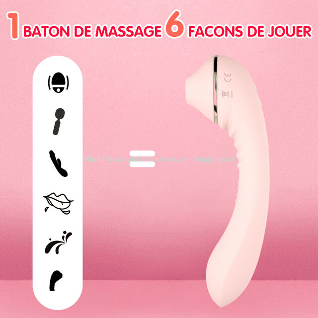 Vibreur de succion réglable à 360 degrés pour clitoris et point G avec mode de chauffage - Stimulateur de clitoris - Boîte de jouets sexuels pour femmes