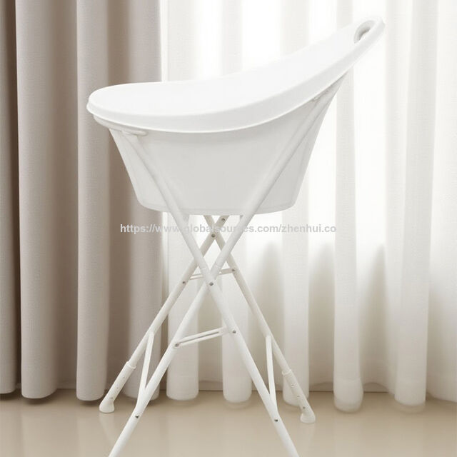 Soporte de bañera para bebé con asa: estructura estable que libera la columna lumbar. Soporte para bañera de bebé.
