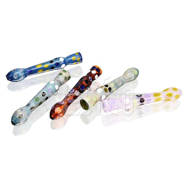 Esigo Glass Chillum en verre coloré Wig Wag portable très populaire Pipe à main Herbe sèche Pipe à eau en verre Accessoires en verre