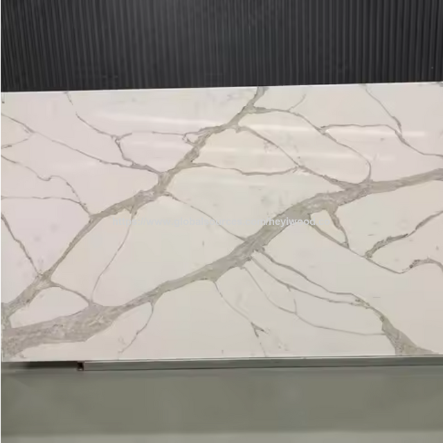 Losas de cuarzo blanco beige de buena calidad a precio de fábrica de piedra artificial