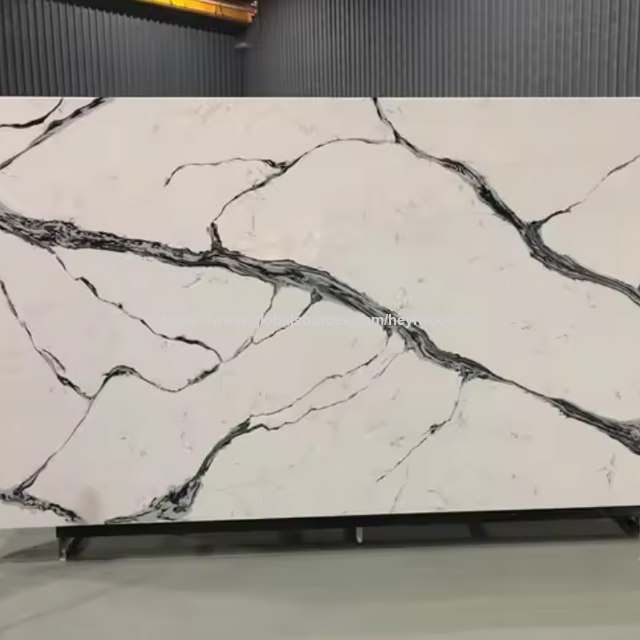 Losas de cuarzo blanco beige de buena calidad a precio de fábrica de piedra artificial