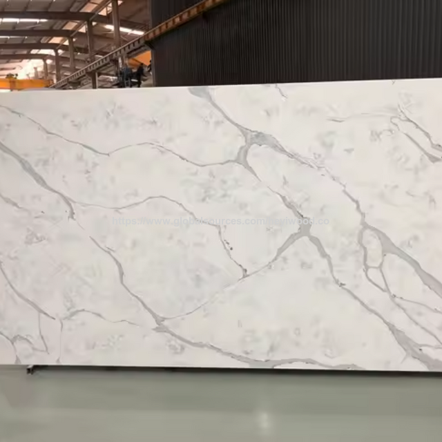 Losas de cuarzo blanco beige de buena calidad a precio de fábrica de piedra artificial