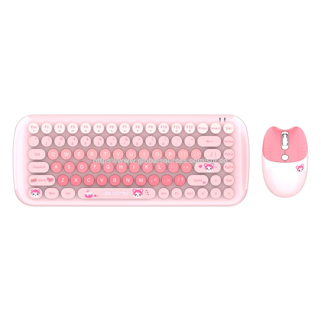 SMK-632M3AG Nuevo concepto clásico inalámbrico 2.4G retro colorido teclado y ratón combo