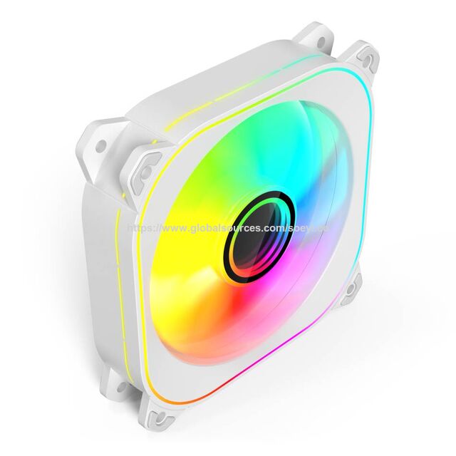 SOEYI Ventilador de refrigeración para CPU RGB de gran venta, alimentación de 3 pines, cobre de 4 pines, ventilador ARGB para radiador de refrigeración por aire de PC con luz de espejo infinito