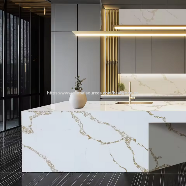 Losas de cuarzo de diseño moderno chino de 3200 x 1600 mm, personalización de piedra de cuarzo de piedra natural, decoración para el hogar para encimeras