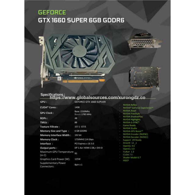 GTX 1660 Super 6GB Grafikkarte, GTX 1660 Super 6GB Grafikkarte, GTX1660 GTX1660S 1660S GPU GTX 1660S