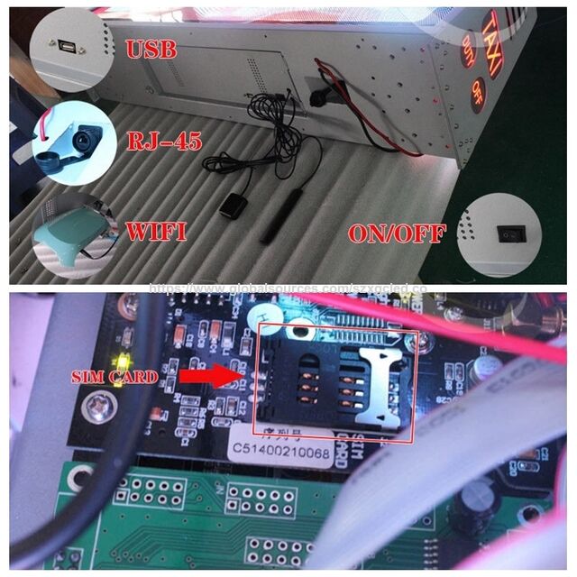 Epistar Hub 75 LED-Panel P4 RGB SMD Outdoor TAXI Top LED-Schild Display Bildschirm
