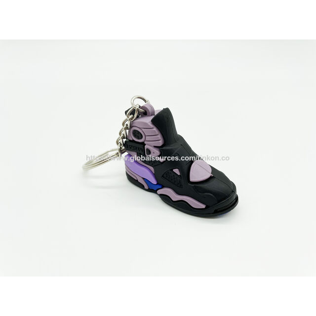 Llaveros al por mayor 2D 3D de goma PVC Mini Air Max Jordan, zapatillas de baloncesto