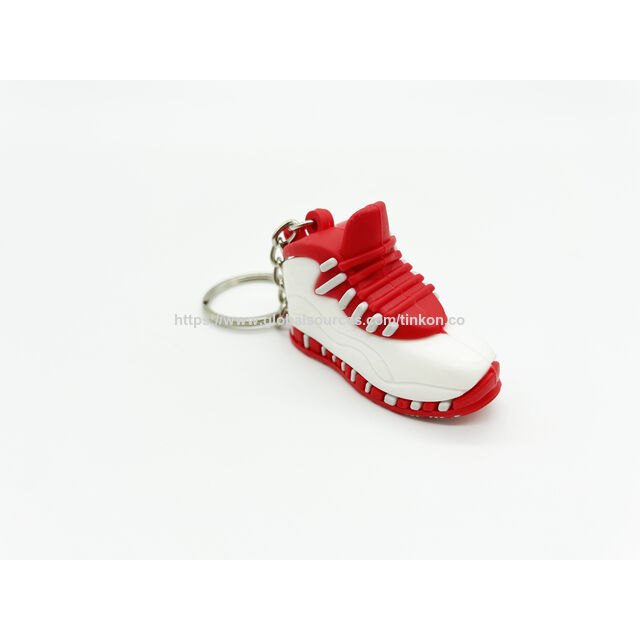 Llaveros al por mayor 2D 3D de goma PVC Mini Air Max Jordan, zapatillas de baloncesto
