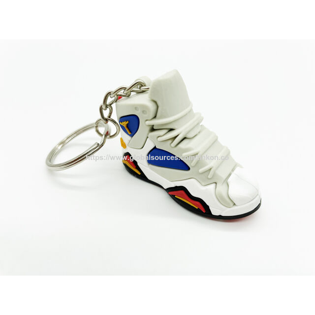 Llaveros al por mayor 2D 3D de goma PVC Mini Air Max Jordan, zapatillas de baloncesto