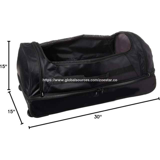 2 Wheeled Duffel Bag 32-Inch Durable Rolling Luggage with Inline Skate Wheels, Push-Button Handle and Spacious Compartment