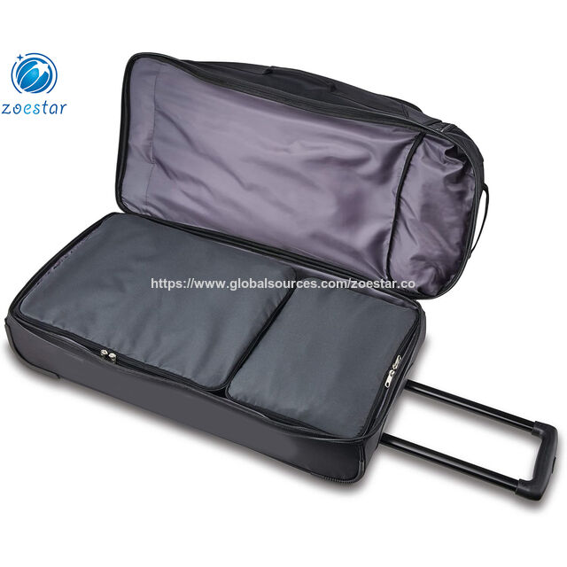 2 Wheeled Duffel Bag 32-Inch Durable Rolling Luggage with Inline Skate Wheels, Push-Button Handle and Spacious Compartment