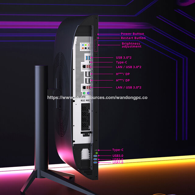 PC Tout-en-Un Tactile avec Processeur Core i3/i5/i7, Conception d'Ordinateur de Bureau Gamer Tout-en-Un