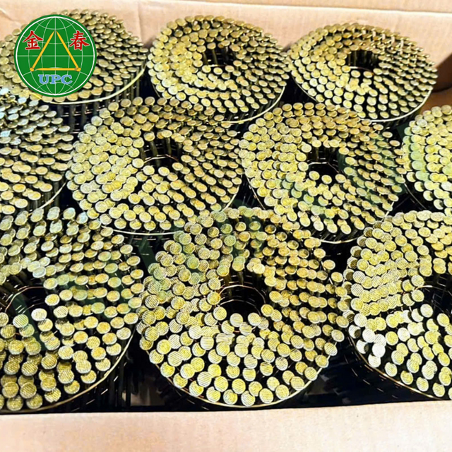 Hochwertige 1-1/4-Zoll-Coilnägel in großen Mengen mit glattem Schaft und langlebigem, geriffeltem Kopf für Paletten, gut geeignet für Nagelgeräte aus Vietnam