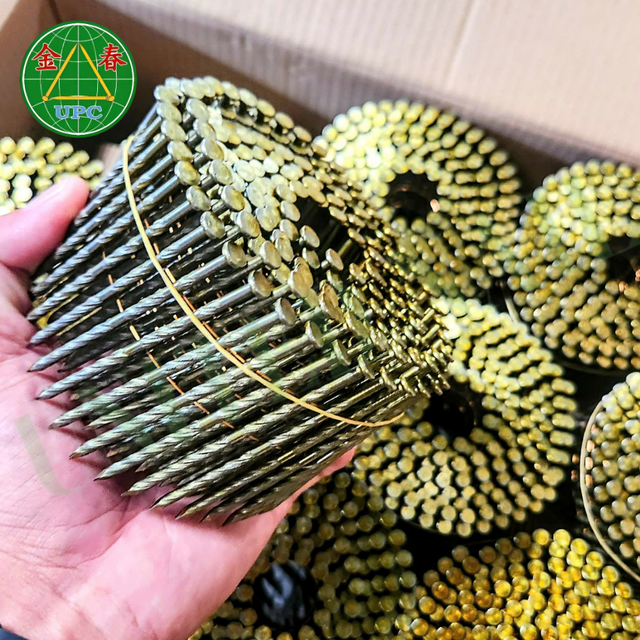 Hochwertige 1-1/4-Zoll-Coilnägel in großen Mengen mit glattem Schaft und langlebigem, geriffeltem Kopf für Paletten, gut geeignet für Nagelgeräte aus Vietnam