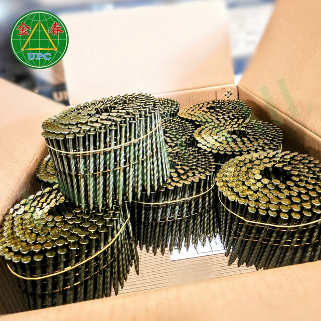 Rostbeständige 1-3/4-Zoll-Stahl Coilnägel mit glattem/spiral-/ringförmigem Schaft für Außenrahmenbau & Palettenherstellung, hergestellt in Vietnam