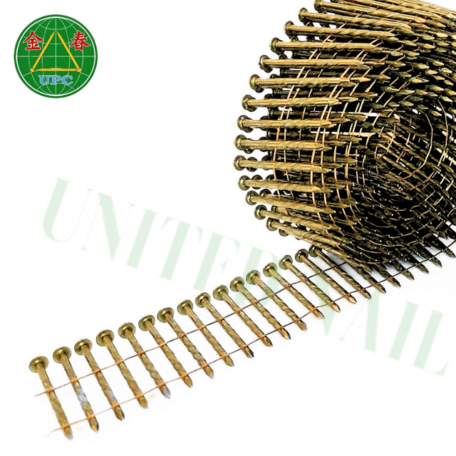 Rostbeständige 1-3/4-Zoll-Stahl Coilnägel mit glattem/spiral-/ringförmigem Schaft für Außenrahmenbau & Palettenherstellung, hergestellt in Vietnam