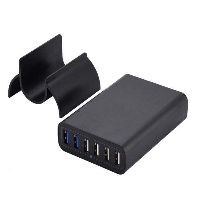شاحن ذكي عابر للحدود PD120W متدرج ثنائي USB & ثنائي النوع C متعدد المنافذ 5V2A محول طاقة يتميز بوظيفة PD 3.0