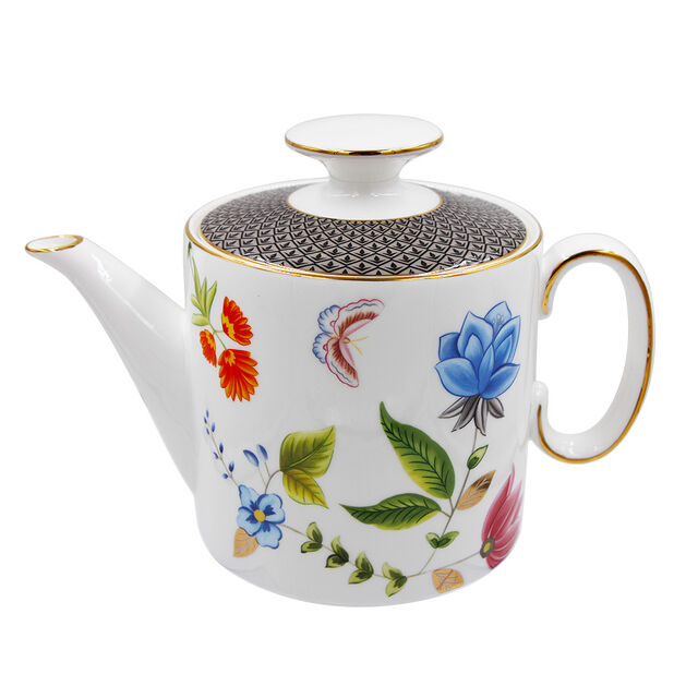 Juego de Vajilla de Lujo de Porcelana Fina China para Té, Vajilla de Cerámica China de Color, Apta para Lavavajillas para Sala de Estar y Comedor