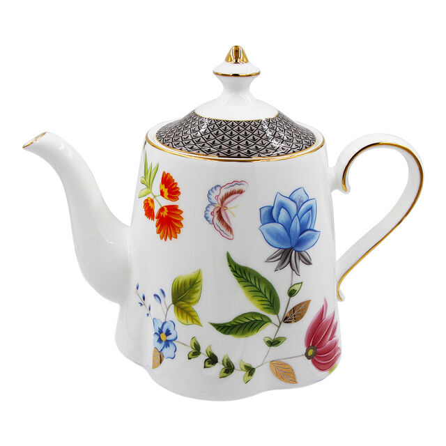 Juego de Vajilla de Lujo de Porcelana Fina China para Té, Vajilla de Cerámica China de Color, Apta para Lavavajillas para Sala de Estar y Comedor