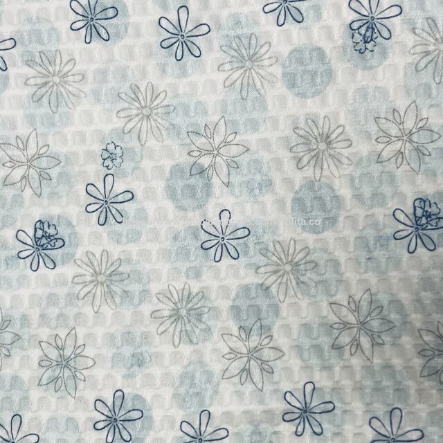 Tissu imprimé seersucker T/C