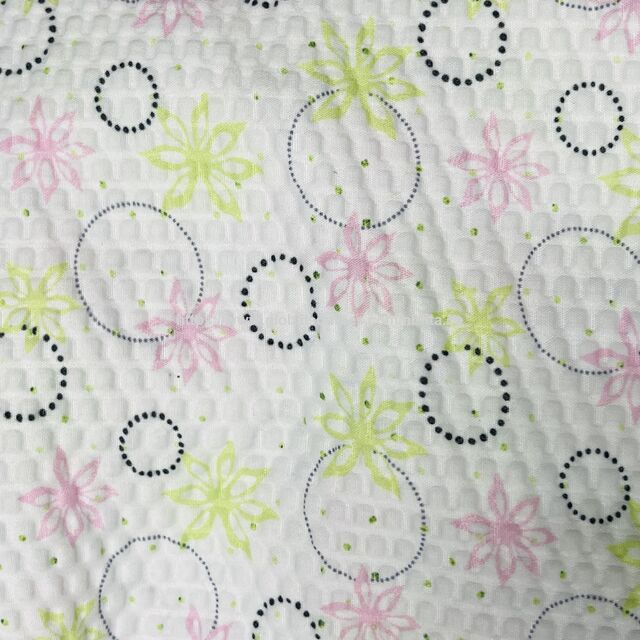 Tissu imprimé seersucker T/C