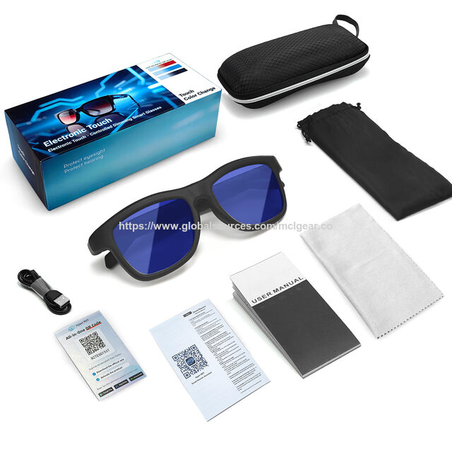 Electrochrome Intelligente Sonnenbrille UV400 im Großhandel mit KI-Übersetzung, Geeignet für Männer und Frauen, Musikbrille