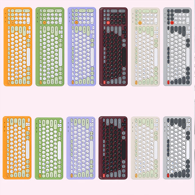 Ensemble Clavier et Souris Bluetooth sans Fil (2.4G USB + Double BT), Kit Clavier et Souris Rechargeables, Claviers et Souris Silencieux et Fins