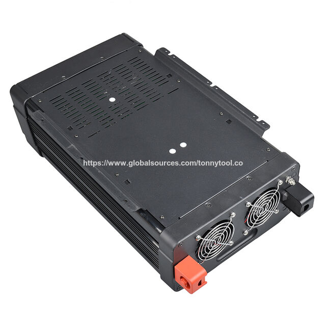 Inversor de Corriente Senoidal Pura de 2500W para Coche, 12V/24V a 120V AC, Convertidor para Camión, Barco, Camping con Ventilador de Refrigeración y Certificación CE