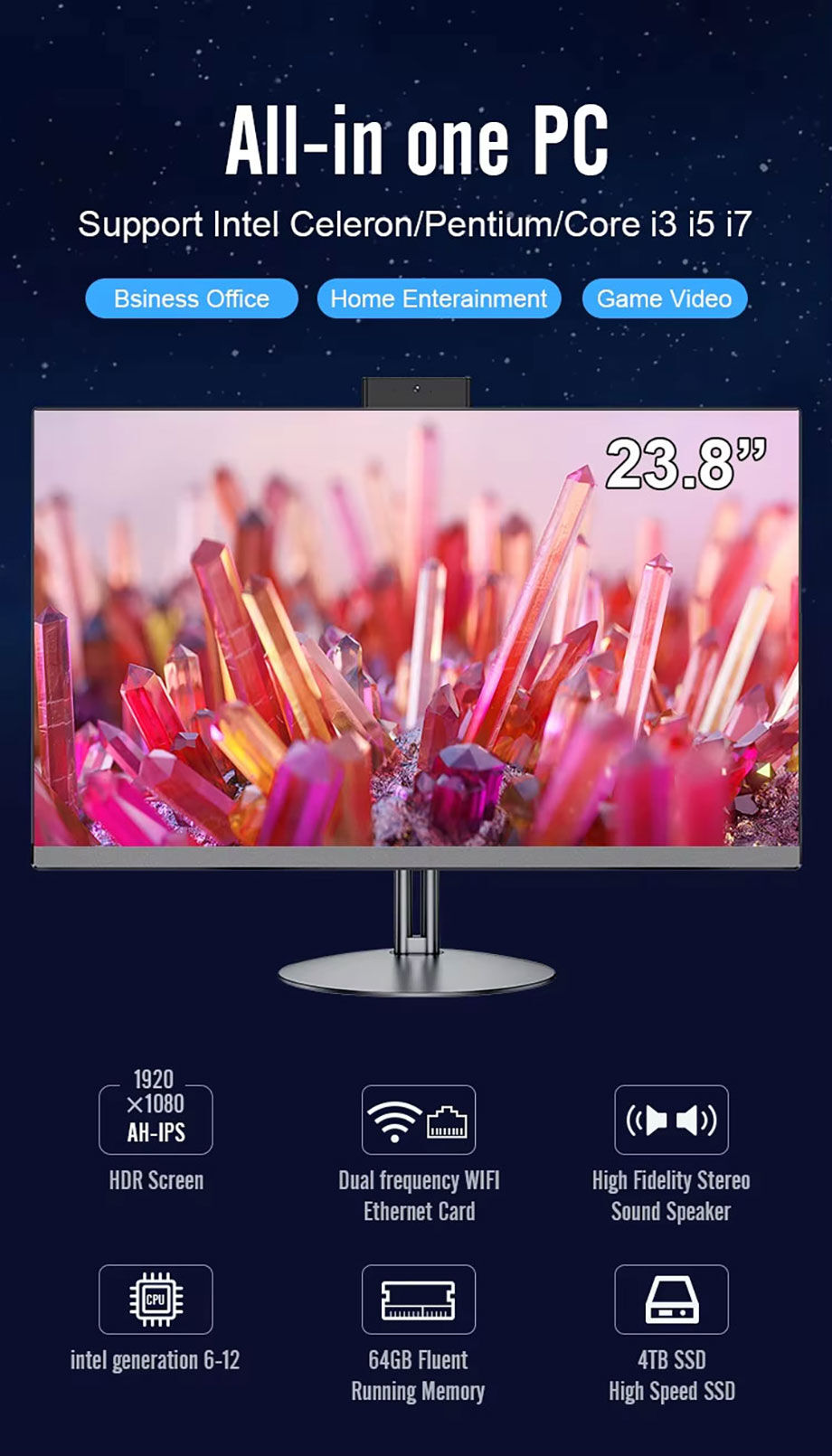 New Arrival 4k Screen I5 10th Gen Industry Automation All-in-one Pc For ...