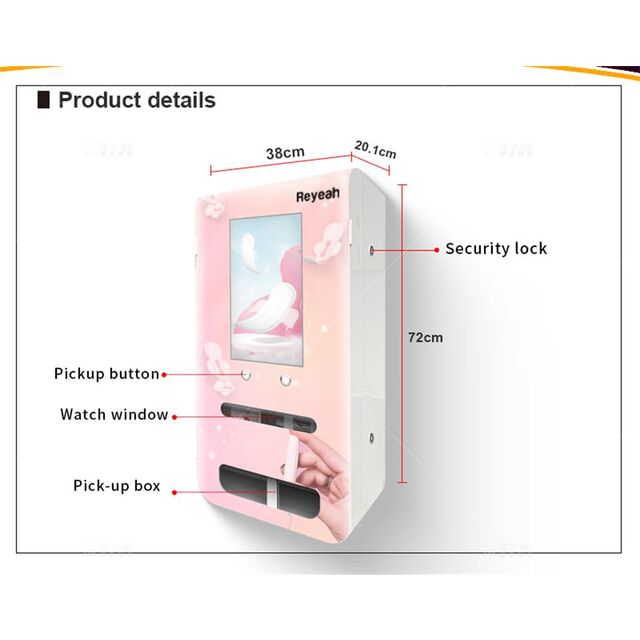 Chine Mini Distributeurs Automatiques de Serviettes Hygiéniques Muraux à Écran Tactile, Distributeurs de Tampons pour Espaces Publics