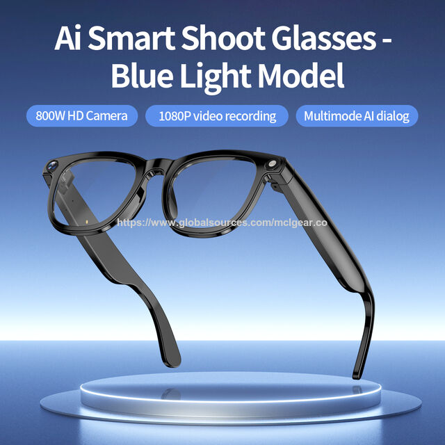 HeyCyan App, 8MP Smart Glasses, KI-Brille mit Unterstützung für Video- und Fotoaufnahmen, WLAN-Übertragung und Bluetooth-Anrufe, intelligente Sonnenbrille