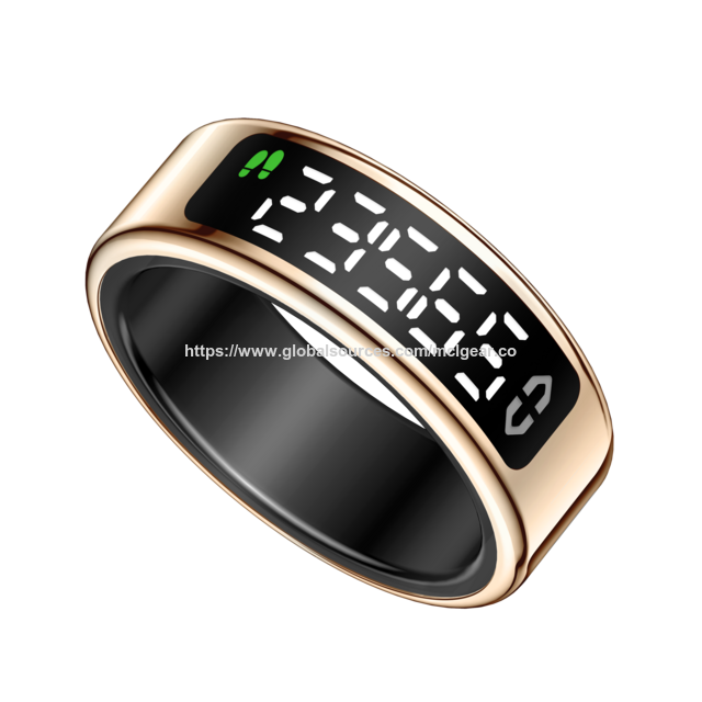 Bague intelligente Bluetooth à commande gestuelle avec suivi de la santé, surveillance de l'oxygène sanguin, balayage gestuel et alertes d'appels vidéo