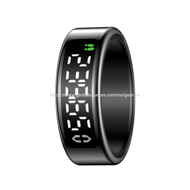 Bague intelligente Bluetooth à commande gestuelle avec suivi de la santé, surveillance de l'oxygène sanguin, balayage gestuel et alertes d'appels vidéo