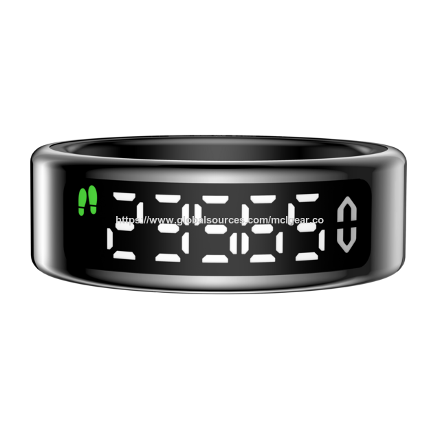 Bague intelligente Bluetooth à commande gestuelle avec suivi de la santé, surveillance de l'oxygène sanguin, balayage gestuel et alertes d'appels vidéo