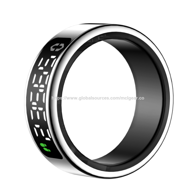 Bague intelligente Bluetooth à commande gestuelle avec suivi de la santé, surveillance de l'oxygène sanguin, balayage gestuel et alertes d'appels vidéo