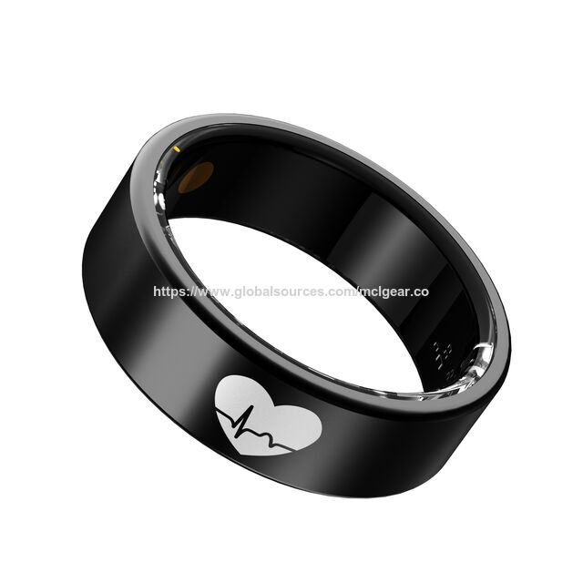 Bague Connectée ECG Portable en Gros 5ATM Étanche Tracker de Fitness Bague de Santé Intelligente pour Hommes et Femmes