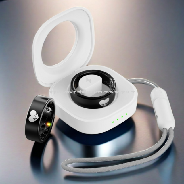 Bague Connectée ECG Portable en Gros 5ATM Étanche Tracker de Fitness Bague de Santé Intelligente pour Hommes et Femmes