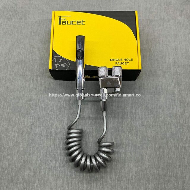 Juego de bidé de acero inoxidable para inodoro con doble salida y válvula de ángulo para grifo de alta presión para uso doméstico