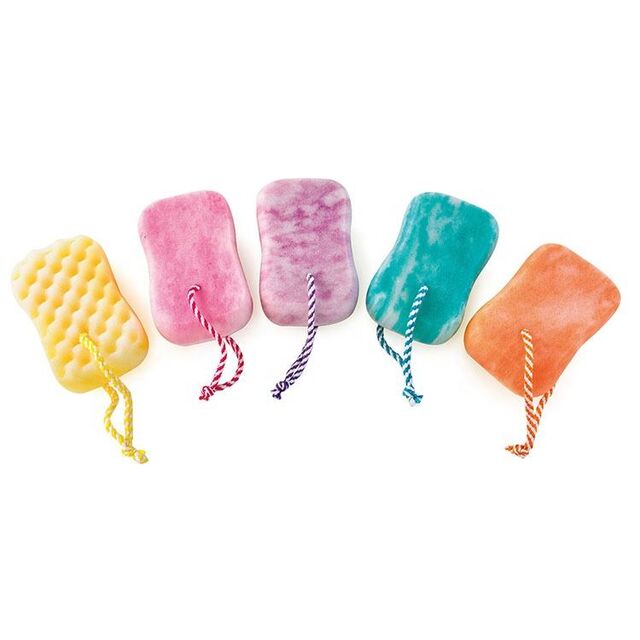 Prix Promotionnel Faible MOQ Éponges de Bain en Forme de Fruits pour Enfants, Exfoliantes pour le Corps, Éponge Luffa Douce pour Bébé