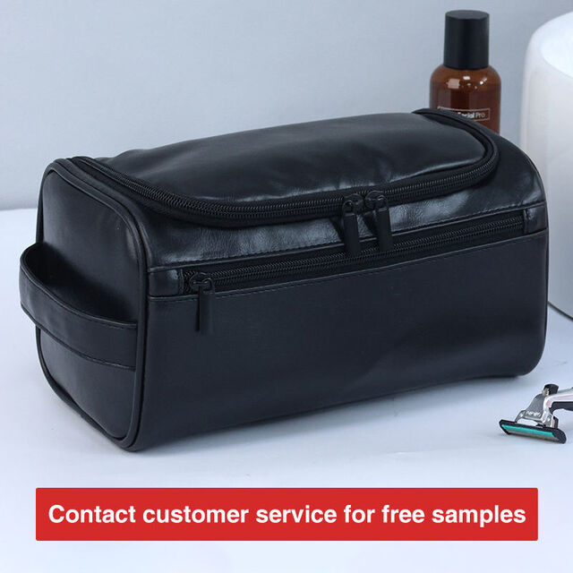 Bolso de Viaje Grande para Artículos de Aseo de Cuero PU a la Moda, Bolso de Embrague de Gran Capacidad, Bolsa de Almacenamiento Impermeable Portátil para Viajes y Fitness T_MR264