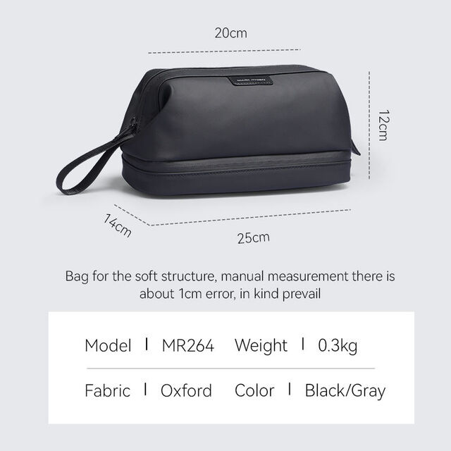 Bolso de Viaje Grande para Artículos de Aseo de Cuero PU a la Moda, Bolso de Embrague de Gran Capacidad, Bolsa de Almacenamiento Impermeable Portátil para Viajes y Fitness T_MR264