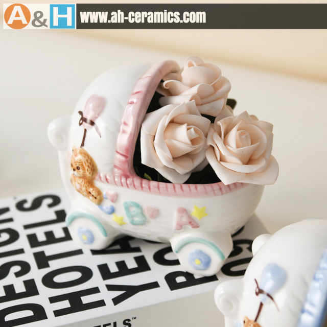 Caixa de Armazenamento para Hamster, Acessório para Pequenos Animais de Estimação, Cesto de Carrinho de Bebê de Cerâmica, Recipiente de Armazenamento Multiuso, Detalhe de Decoração para Casa, Presente Bonito