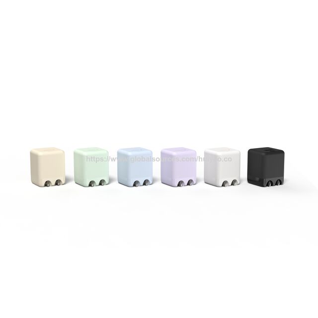 شاحن حائط سريع 20 واط معتمد من PSE، محول USB-C و USB-A، N-AC006A للاستخدام العالمي (100-240 فولت)