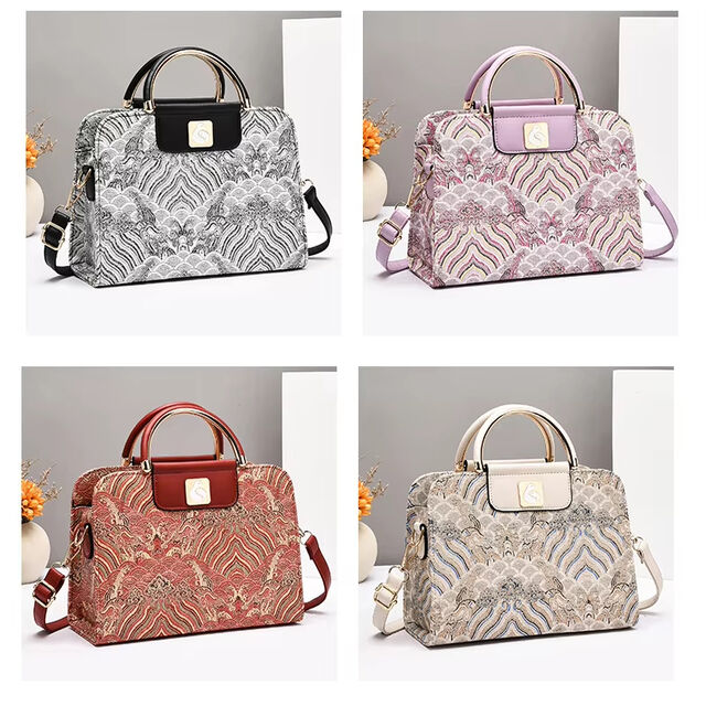 Bolsa de ombro feminina por atacado, novo design moderno e requintado com fecho de zíper, bolsa tote de couro PU para senhora