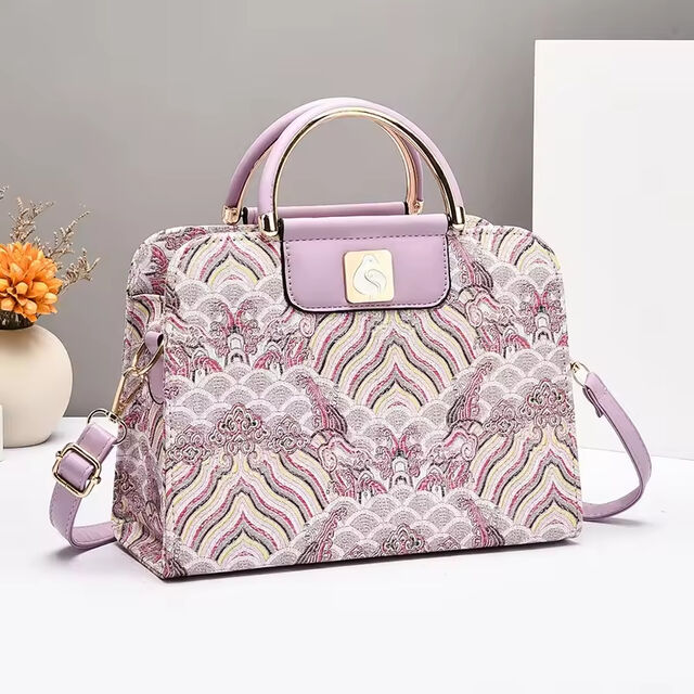 Bolsa de ombro feminina por atacado, novo design moderno e requintado com fecho de zíper, bolsa tote de couro PU para senhora