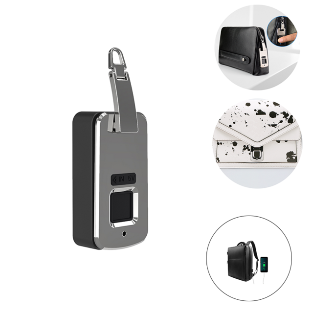 Bolsa de mão eletrônica pequena e inteligente com zíper inteligente, antifurto de metal, USB, mochila escolar antifurto para mulheres