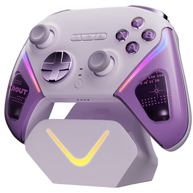 Mando Inalámbrico para Juegos TMR Joystick con Inicio/Parada Inteligente, Botón Trasero, Base de Carga, Gatillo Dual Lineal para PC