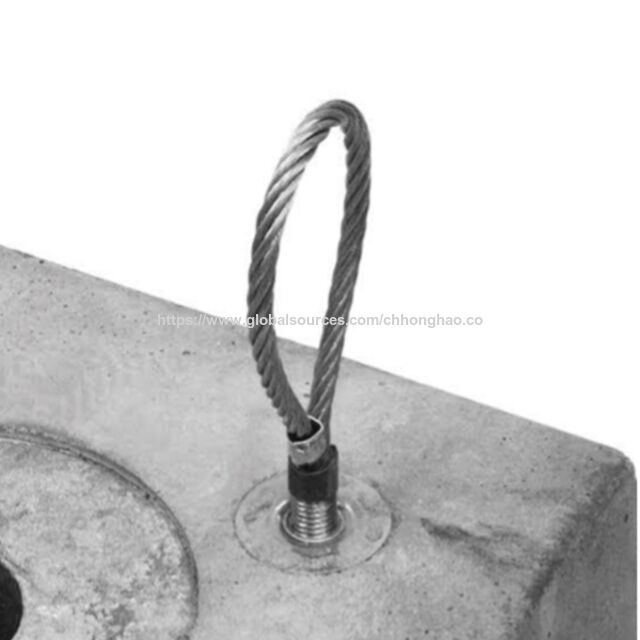 Certification ISO Câble en Acier Inoxydable avec Filetage Boucle de Levage pour Béton Préfabriqué
